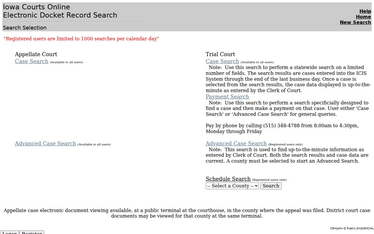 Montgomery County warrant lookup through Iowa Courts Online