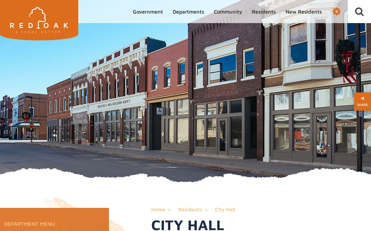 Red Oak City Hall address hours and front-office contact