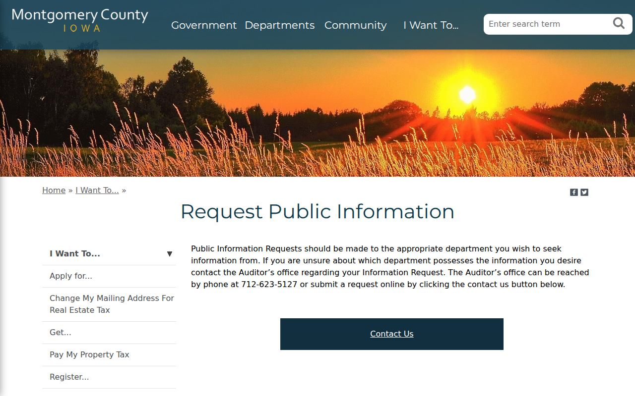 Montgomery County warrant records request route